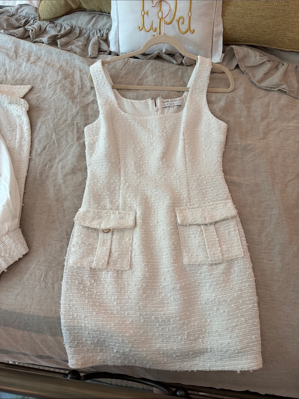 Endless Rose Cream Tweed Blazer and Skirt Set - Picture 2 of 5